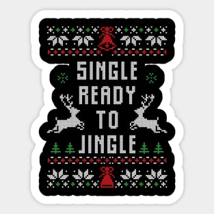 Single Ready To Jingle Funny Ugly Christmas Sweater Gift Sticker